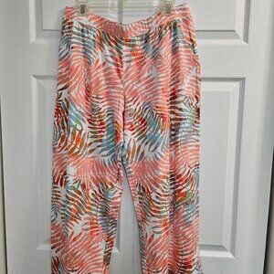 D & CO. BEACH. Wide Leg Pant. Comfy. Casual. Relaxing. Pull On. Size: LP